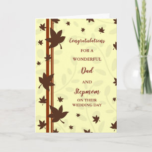 Dad and Stepmom Wedding Day Congratulations Card