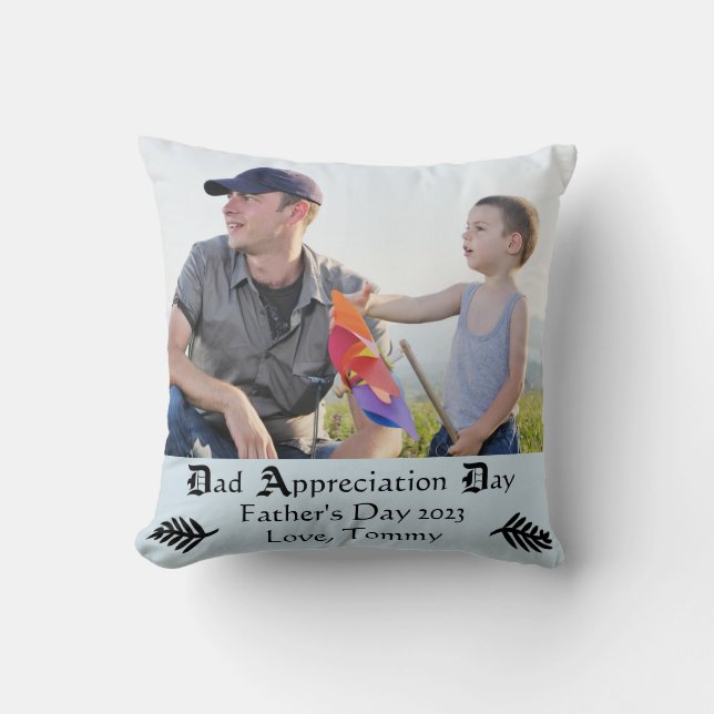 Dad Appreciation Day - Square Throw Pillow (Front)