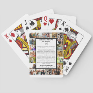 Dad appreciation   Fathers Day 22 Photo Collage Playing Cards