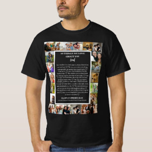 Dad appreciation Fathers Day 22 Photo Collage T-Shirt