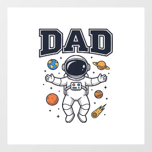Dad Astronaut Space Vector Shirt Design_1