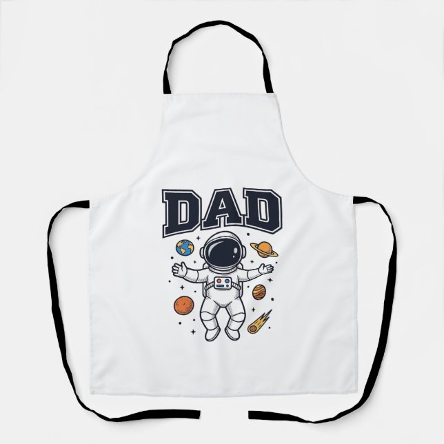 Dad Astronaut Space Vector Shirt Design_1 Apron (Front)