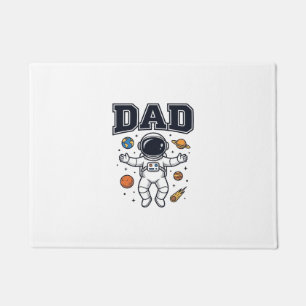 Dad Astronaut Space Vector Shirt Design_1 Doormat