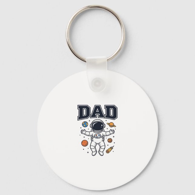 Dad Astronaut Space Vector Shirt Design_1 Key Ring (Front)
