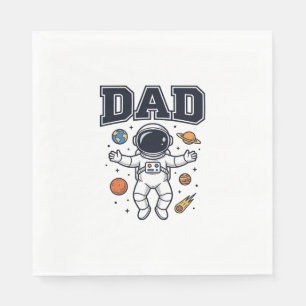 Dad Astronaut Space Vector Shirt Design_1 Napkin