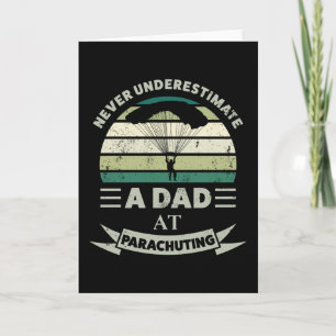 Dad at Parachuting Funny Gift Fathers Day Men Card