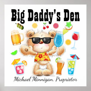 Dad / Bar / Man Cave Cocktail Poster
