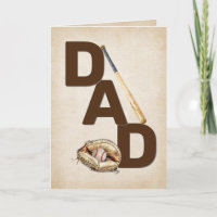 Dad Baseball Bat and Glove Birthday