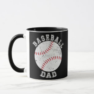 Dad Baseball Lover Vintage Retro Daddy Funny Mug