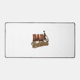 Dad Basketball Vintage Engraving Shirt Design_1 Desk Mat