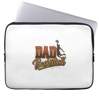 Dad Basketball Vintage Engraving Shirt Design_1 Laptop Sleeve