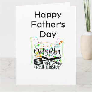 Dad BBQ grillmaster  Fathers Day Card