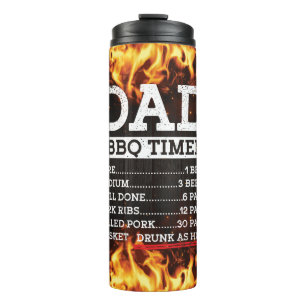 Dad BBQ Timer Funny BBQ Sarcasm Thermal Tumbler