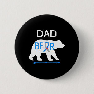 Dad Bear Type One Diabetes Awareness 6 Cm Round Badge