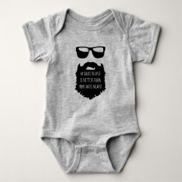 Dad beard Baby One Piece Body Suit Baby Bodysuit