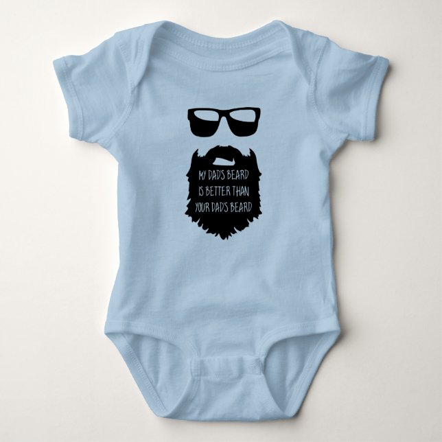 Dad beard Baby One Piece Body Suit Baby Bodysuit (Front)