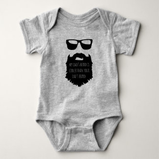Dad beard - cool beard Baby One Piece Baby Bodysuit