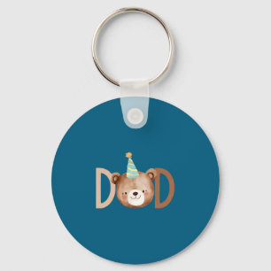 Dad Beary First Birthday Shirt Matching Family Out Key Ring