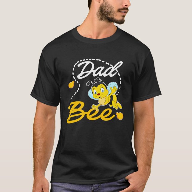 Dad Bee Father Matching Family First Bee Day Outfi T-Shirt (Front)