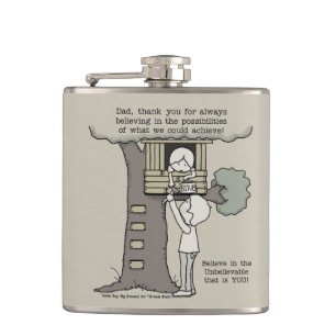 Dad Believes in Possibilities Hip Flask