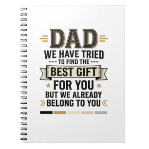 Dad Best Gift Belong to You Vintage Vector Shirt_1 Notebook