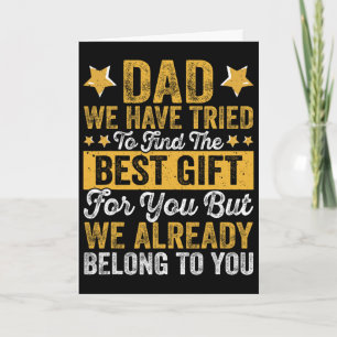 Dad Best Gift From Kids For Fathers Day Christmas Card