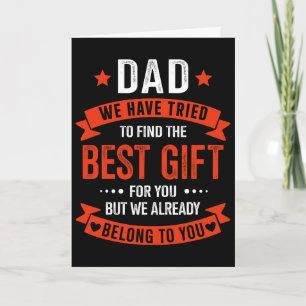 Dad Best Gift From Kids For Fathers Day Christmas  Card