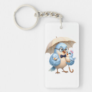 Dad Bird Acrylic Keychain Dad Gift