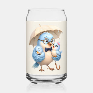 Dad Bird Can Glass Family Artwork