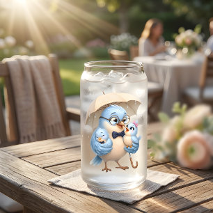 Dad Bird Can Glass Father's Day Gift for Dad