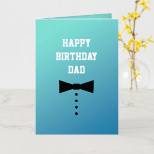 Dad Birthday, Black Tie, Modern, Cool Foil Greeting Card