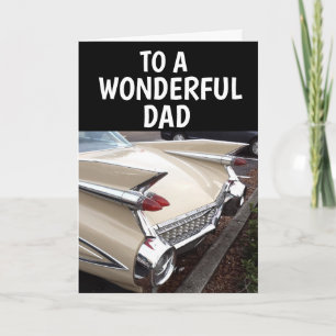 DAD BIRTHDAY CLASSIC CAR CADDY GREETING CARD