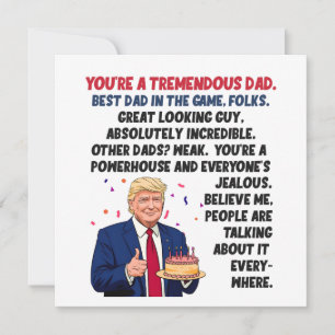 Dad Birthday Donald Trump Card