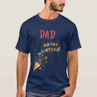 Dad Birthday Father Golden Abundance Personalised T-Shirt
