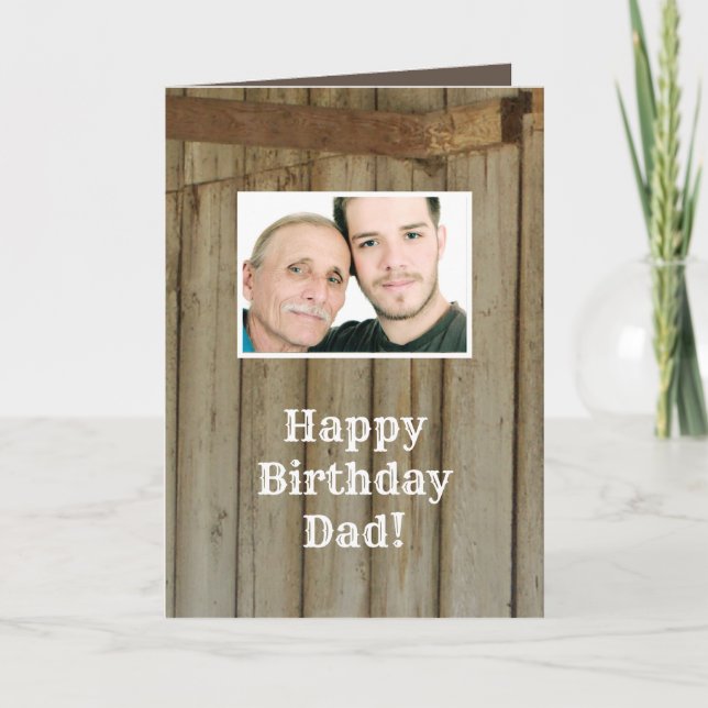 Dad Birthday, Father's Day, Rustic Barn  Card (Front)