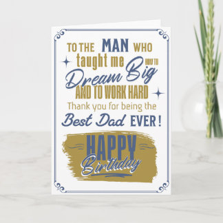 Dad Birthday Heartfelt Card