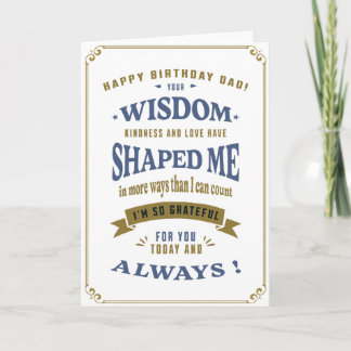 Dad Birthday Heartfelt Card