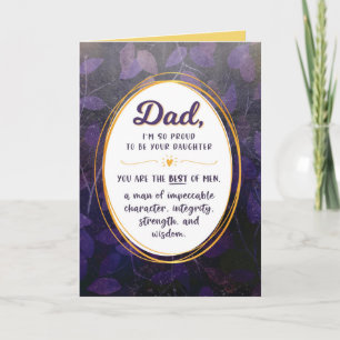 Dad Birthday, I'm Proud to be Your Daughter Card