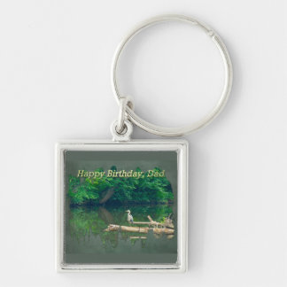 Dad Birthday Morning at the Creek Key Ring