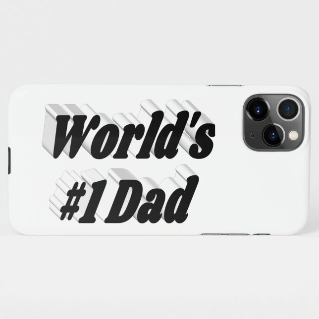 Dad black text   iPhone case (Back Horizontal)