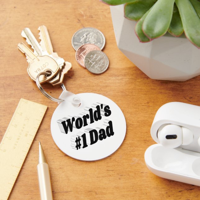 Dad black text  key ring (Desk)
