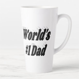 Dad black text latte mug