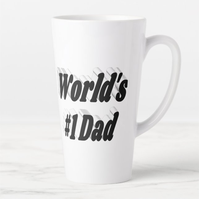 Dad black text  latte mug (Right)