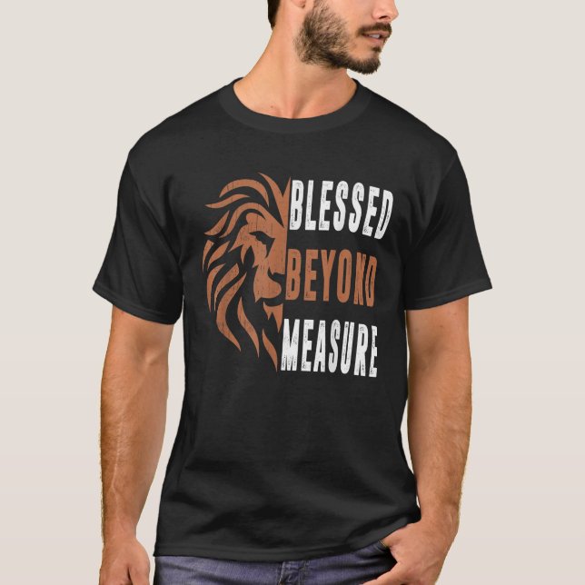 Dad Blessed Beyond Measure Men Jesus Religious Chr T-Shirt (Front)