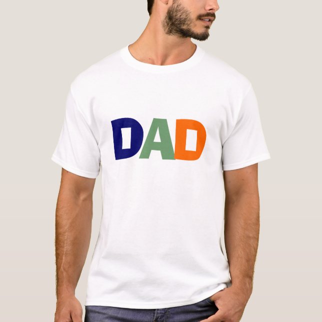 Dad Blue, Green and Orange Shirt (Front)