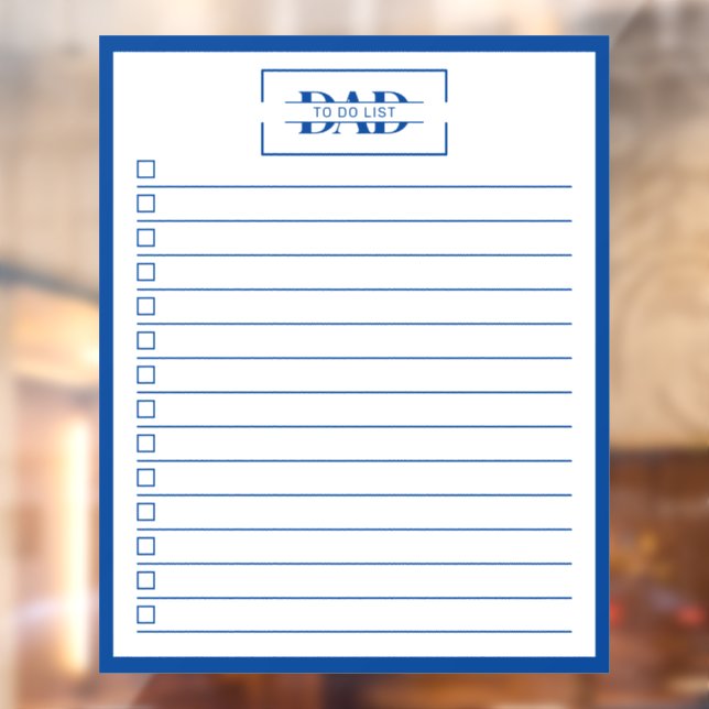 Dad Blue Monogram 20" x25" To Do List Dry Erase (Sheet 2)