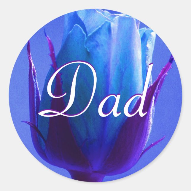Dad Blue Rose Sticker (Front)