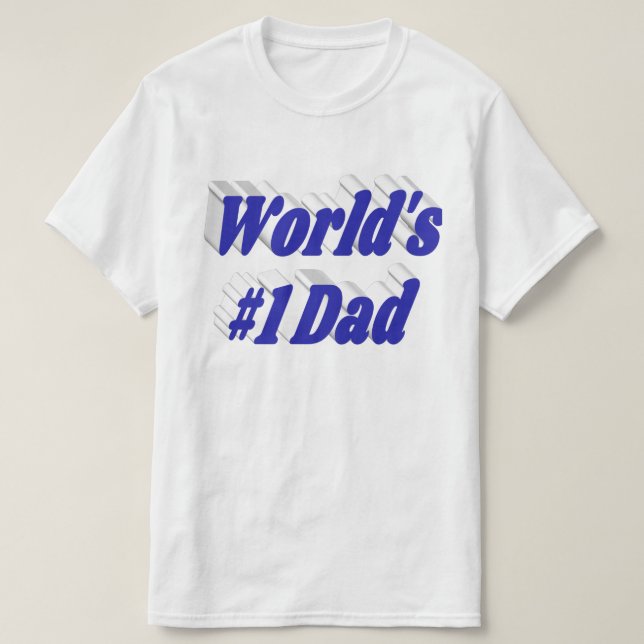 Dad blue text T-Shirt (Design Front)