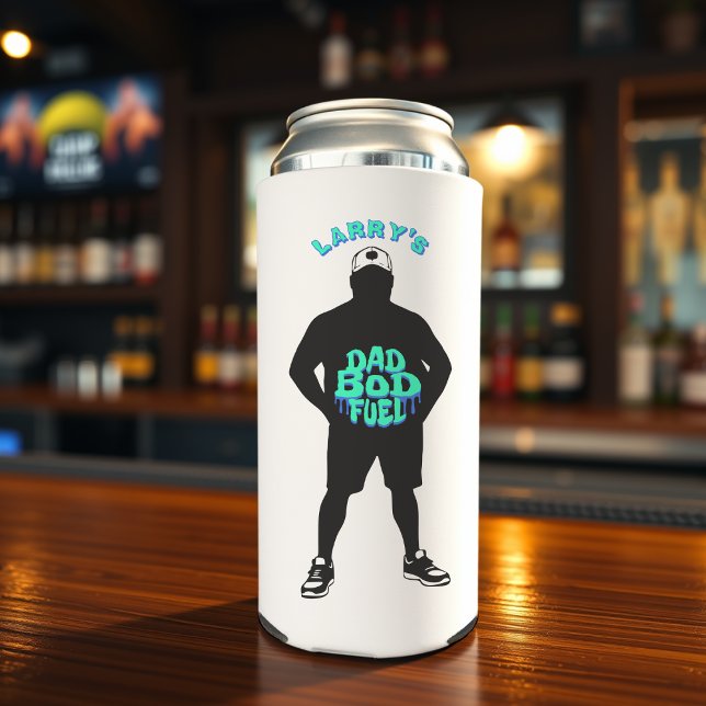 Dad Bod Fuel Funny Seltzer Can Cooler (Creator Uploaded)