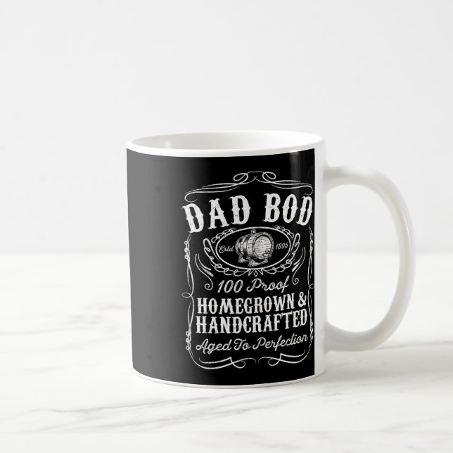 Dad Bod Funny Whiskey Bourbon Lover Fathers Day Gi Coffee Mug (Right)